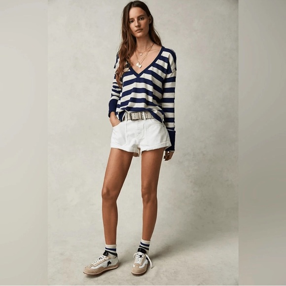 Free People Pants - NWT Free People White High Waist Shorts